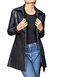 Jild Casual Car Coat Lambskin Leather Jacket Women