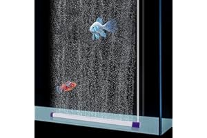 hygger 16.9 Inch Long Aquarium Bubble Bar, Ultra-Fine Quiet Oxygen Diffuser Bubble Curtain Wall, Self-Sinking Design Fish Tank Bubbler Decorations for Freshwater Saltwater