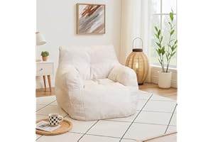 Cvortll Bean Bag Chairs for Adults Kids, Bean Bag Chair with Filler, Fluffy Lazy Sofa, Comfy Cozy BeanBag Chair with Memory Foam for Small Spaces, Bedroom, Living Room, Dorm