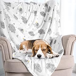TILLYOU Micro Fleece Plush Soft Toddler Blanket for