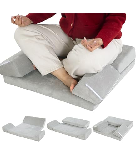 Bolster Pillow Meditation Set/crescent Cushion And Zabuton