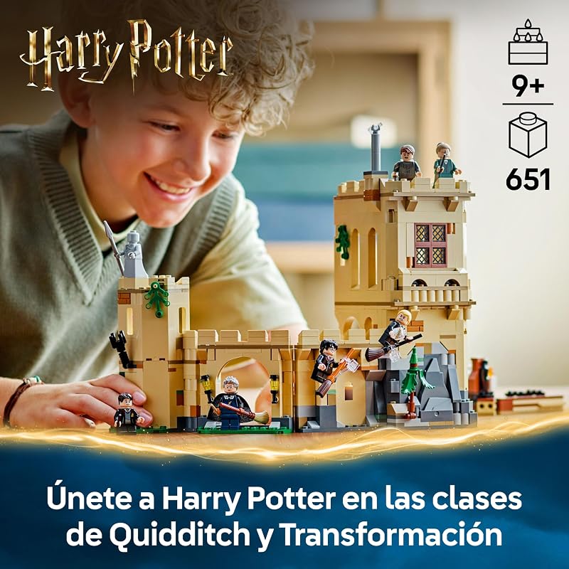 LEGO Harry Potter Castelo de Hogwarts: Aula de Voo e Quadribol com 6 Minifiguras Inc., Draco Malfoy e Professor McGonagall para Role Play, Brinquedo para Meninos e Meninas 9 Anos e Mais 76447