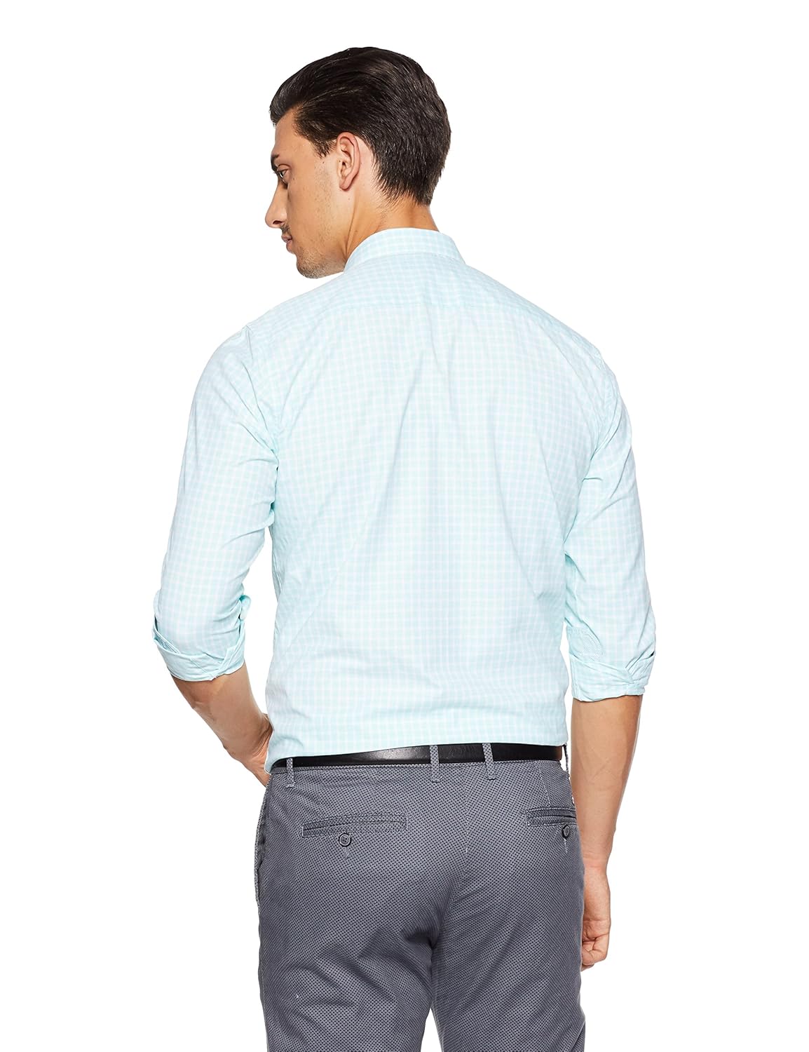 peter england men's solid regular fit formal shirt