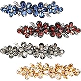 Jakeni Hair Clips for Women, Rhinestone Bridal Hair Barrettes with Crystal Accents, Sparkly Hair Pins for Wedding, Bride & Long Hair, Formal Evening Hair Accessories