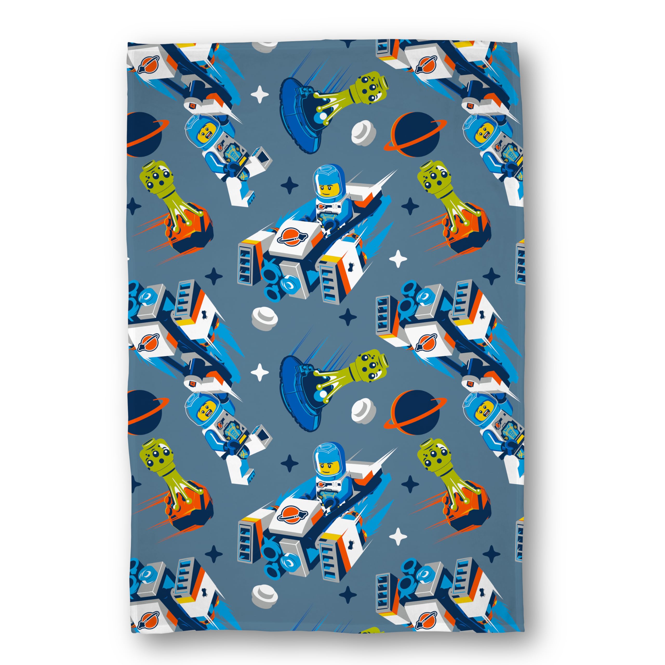 LEGO® City Officially Licensed Fleece Blanket | Super Soft Warm Blue Throw, Cityspace Design | Perfect For The Bedroom, Camping & Sleepovers 100 x 150cm