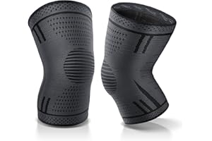 19 ACRES Compression Knee Brace for Women Men 2 Pack Compression Knee Sleeve Knee Brace for Knee Pain Arthritis Meniscus Tear Knee Support for Running Workout Wrestling Weightlifting Sport Athletics Black L