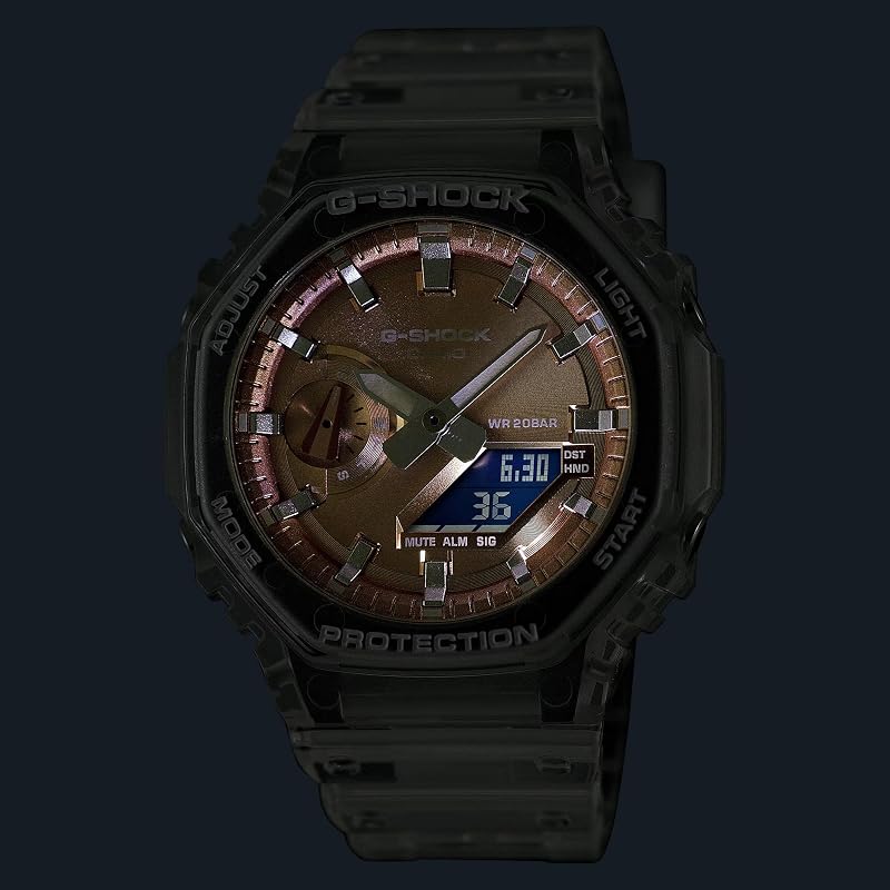 G-Shock - Reloj Blanco multifunción para Hombre, Moderno, cód. GA-2100BM-7A5ER