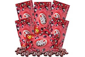 Needzo Dr Pepper Jelly Beans Basket Stuffer Kit, Soda Flavored Chewy Candies, Individually Packaged Single Serving Bags and Shareable Bag, Pack of 6, 1 Ounce Each
