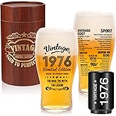 comfit 50th Birthday Gifts for Men-50th Birthday Gift Ideas Beer Glass,20oz,Vintage 1976 Beer Drinking Glass and Opener-50 Years Old Birthday Decorations Party Supplies-50th Anniversary Presents