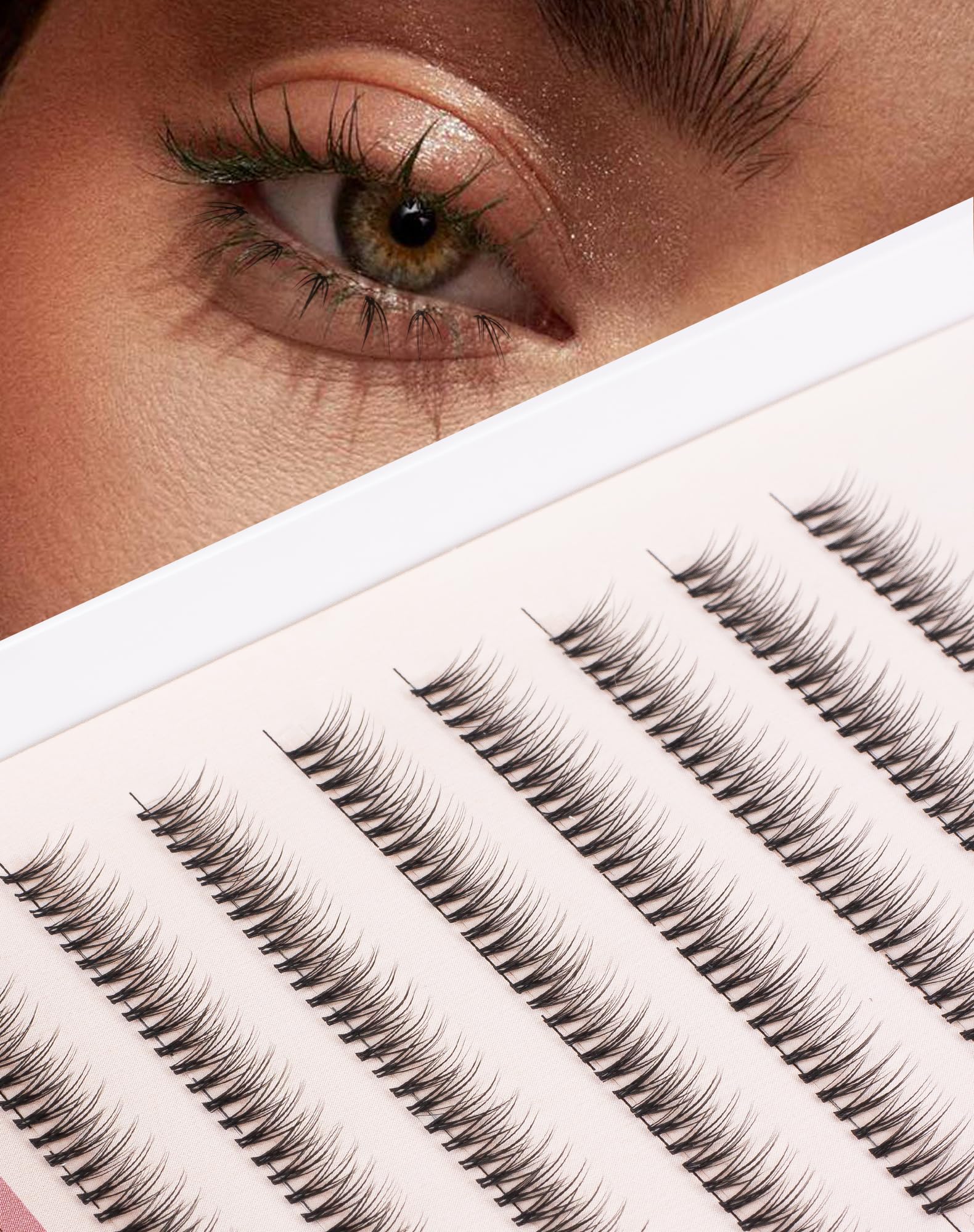 Onlyall Bottom Cluster Lashes Individual Eyelashes Natural Lower Lash Extension Short 248 Pcs G06 — image 1