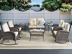 HUMMUH Patio Furniture 7-Piece Outdoor Conversation