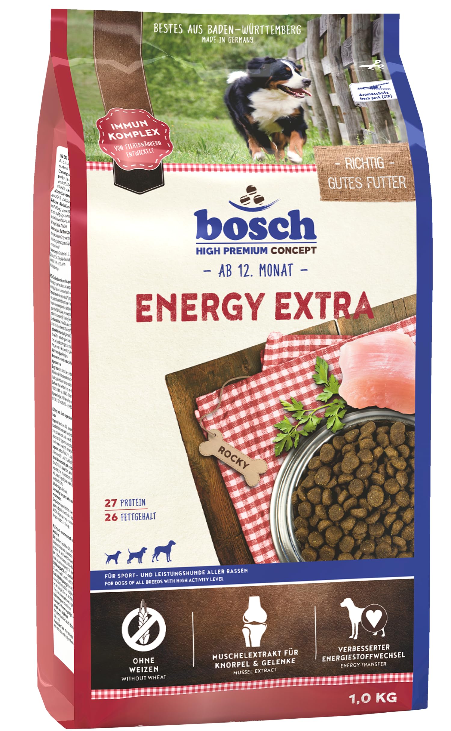 bosch Pet Food HPC Energy Extra Dry dog food for adult sports and performance dogs of all breeds High energy concentration, 15.50 kg