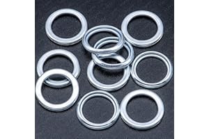 Rexka 10pcs Transmission Drain Plug Gasket Compatible with Toyota Lexus Truck 35178-30010 4Runner, Celica, Land Cruiser, RAV4, Sequoia, Tacoma, Tundra,GX460, is F, IS250, IS300, IS350, SC300, SC400