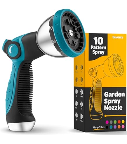 GLAHODEN Gartenschlauch-Sprühdüse Mit 9 Strahlarten – Hochdruck, Pistolengriff, Für Garten, Auto & Pflanzen