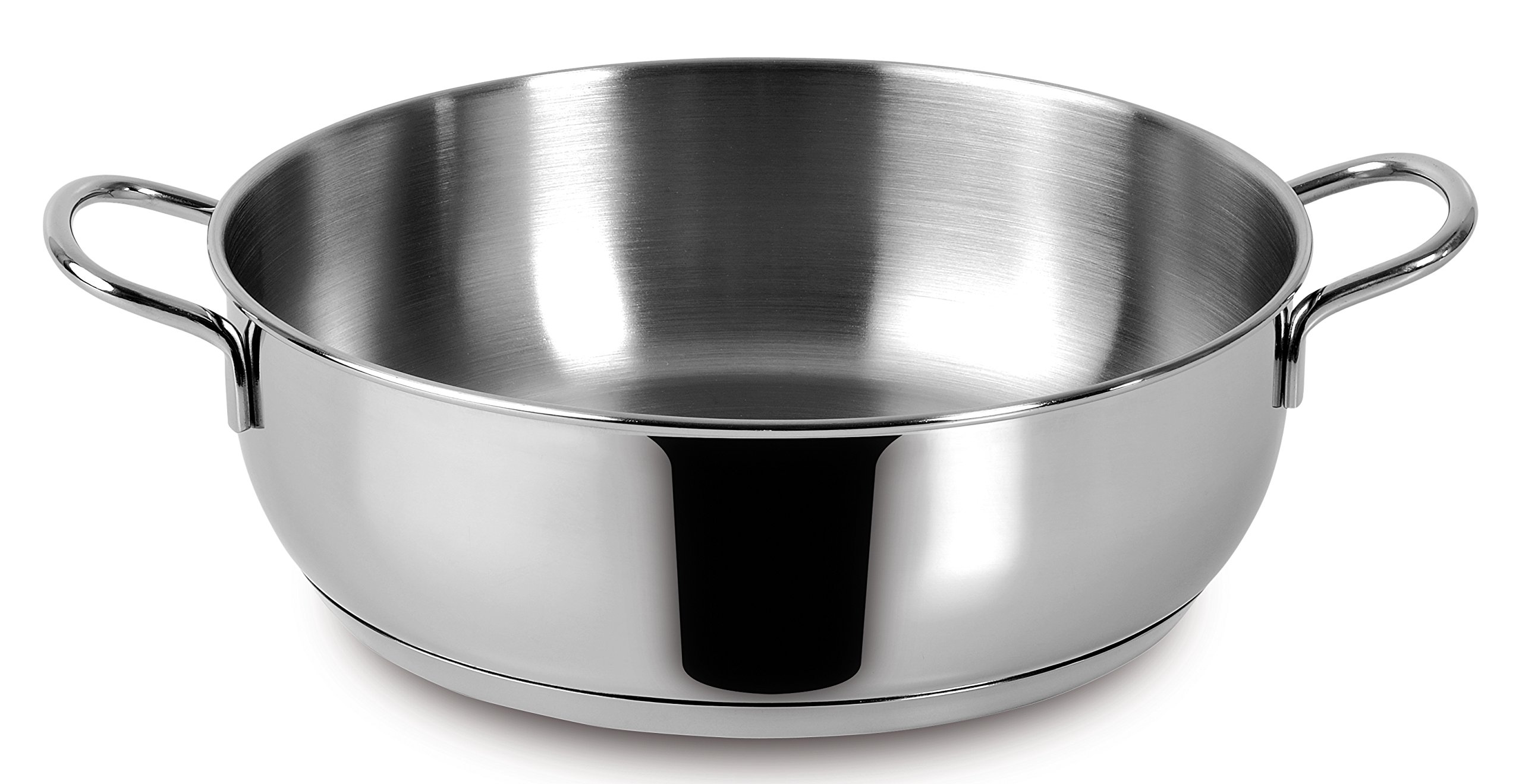 Lagostina Every Semi-Deep Casserole Dish Diameter 24 cm in 18/10 Stainless Steel with Lagoseal Plus Base, Satin Exterior and Wide Handles, Suitable for All Heat Sources, Including Induction