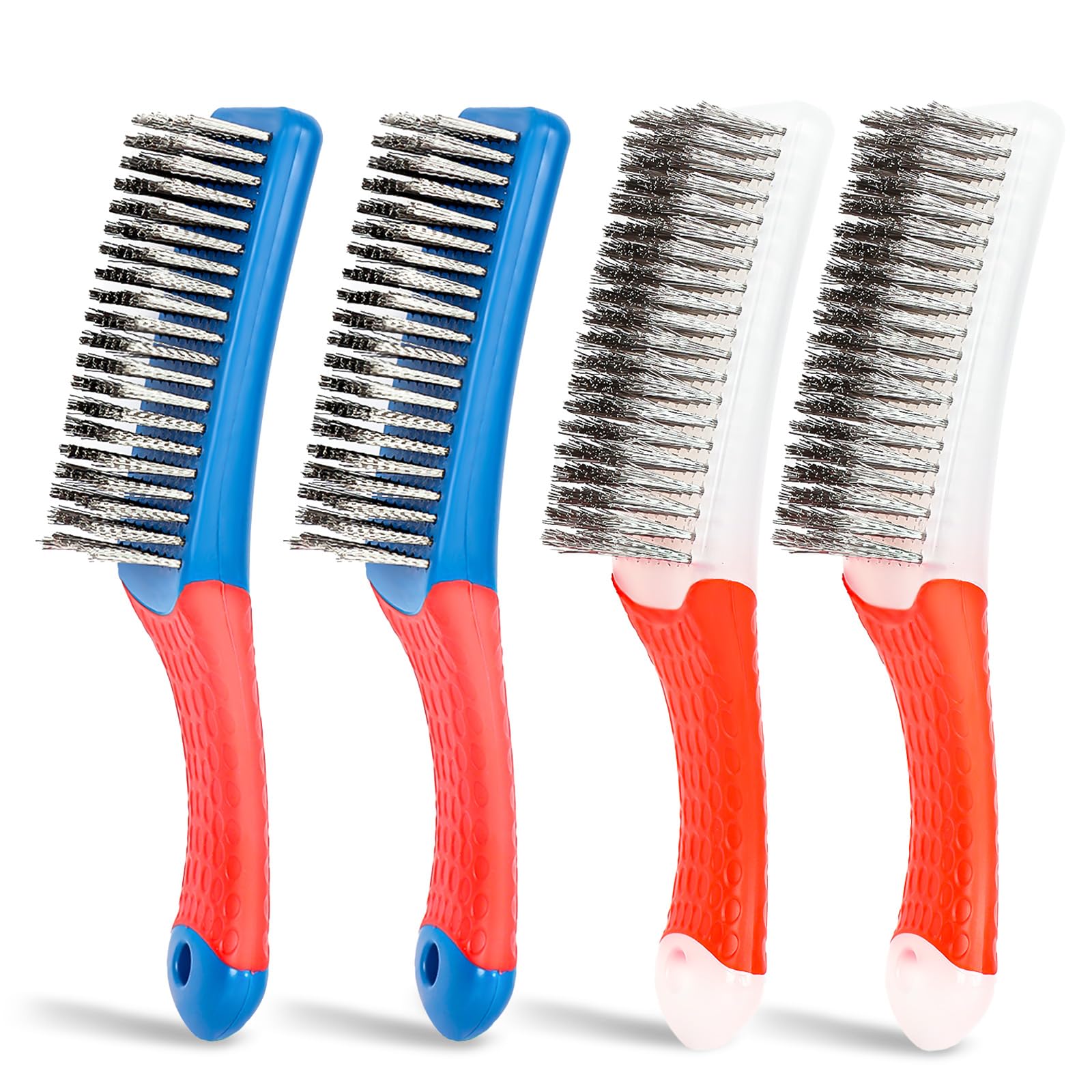 Photo 1 of * only comes at three*
KAOPET 4 Pack Wire Brush for Rust Removal & Paint Removal, Heavy Duty Stainless Steel Wire Brushes for Cleaning, Metal Wire Brush with Rubber Handle