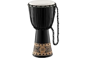 Meinl Percussion Djembe Hand Drum Circle Instrument, Carved Mahogany Headliner Series — NOT Made in China — African Mali Weave Ropes, 2-Year Warranty, Congo, Medium (HDJ1-M)