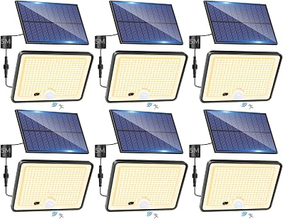 Comando Remoto de Jardim Exterior com Luz Solar 342LED Pack de 6