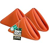 Utopia Home Orange Cloth Napkins (12 Pack, 18x18 Inches), Ideal Dinner Napkins for Halloween, Thanksgiving, Party, Wedding and Lunch/Dinner