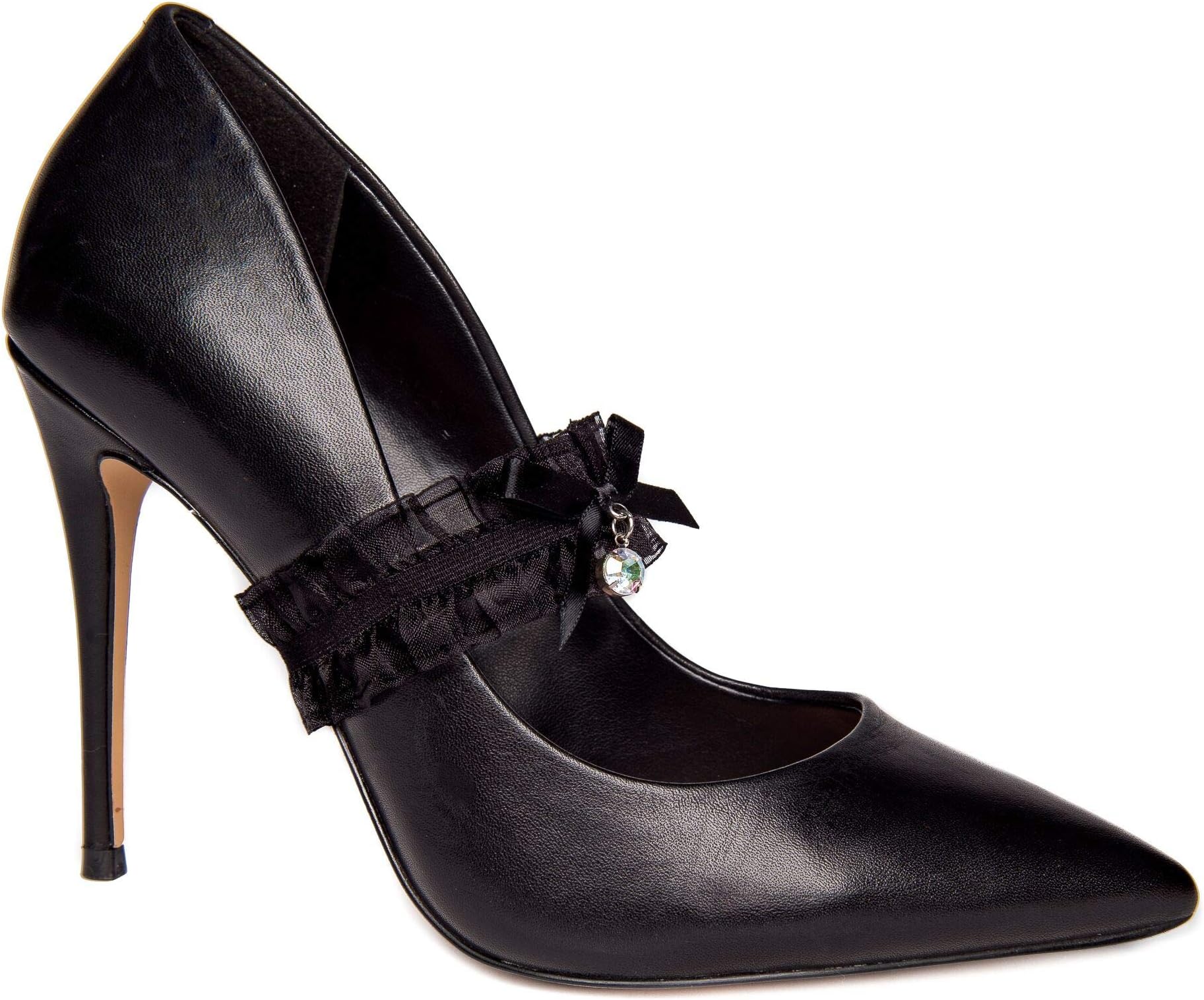 Women's Black ruffle Straps
