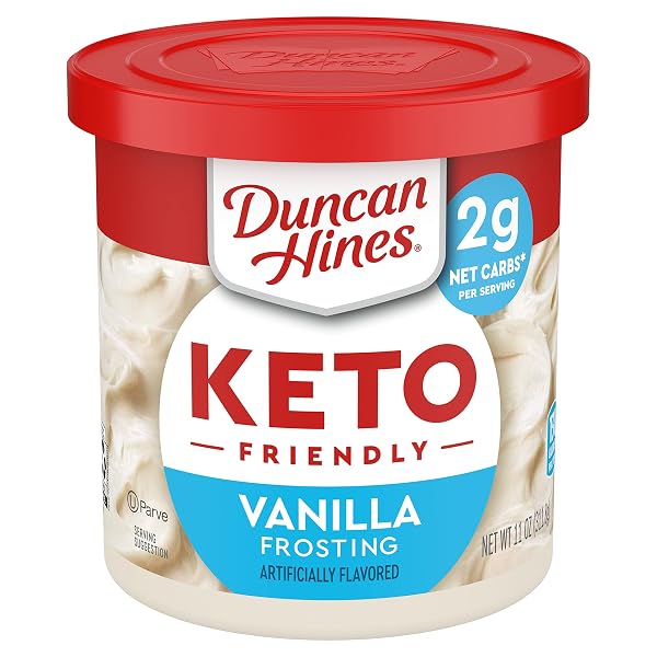 DUNCAN HINES KETO FRIENDLY VANILLA FLAVORED FROSTING, ZERO ADDED SUGAR, 11 OZ.