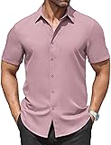 COOFANDY Men's Short Sleeve Shirts Stain Shield