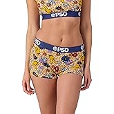 PSD Women's Playboy 70s Full Coverage Boy Short Underwear - Premium Modal Boyshort Underwear for Women, Womens Boy Shorts Multi