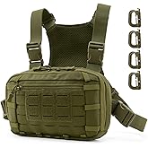 AUMENTAR Tactical EDC Chest Bag Utility Molle Chest Rig Pouch with CCW Compartment Adjustable Strap Outdoor Chest Pack