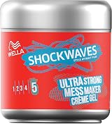 Wella Shockwaves Ultra Strong Mess Maker Creme Gel 150ml for Men & Women view 1