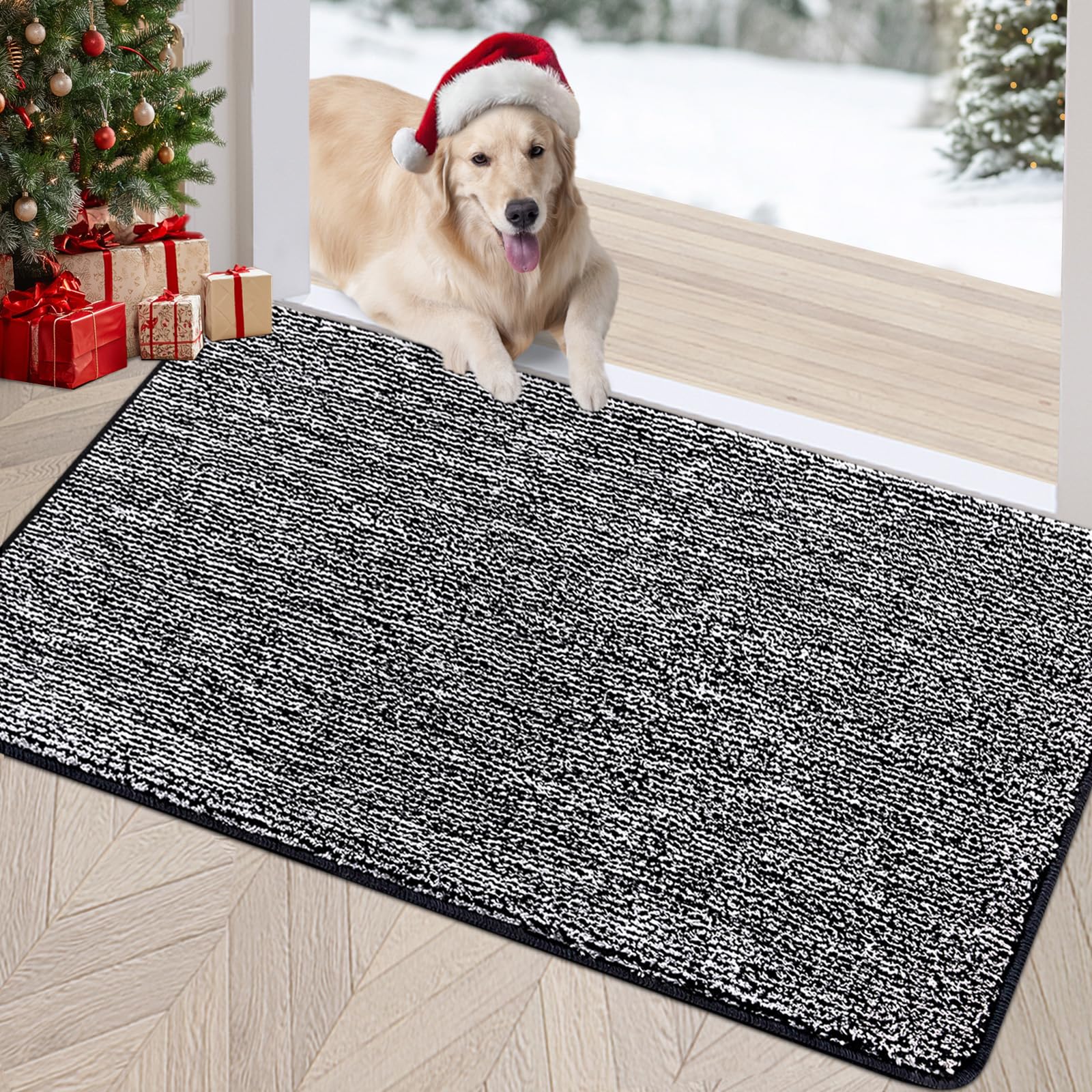garden mile Decoir Door Mats Natural Look Mats Slip Resistant PVC Backing Safe Anti-Slip Indoor Outdoor Use (Ducks in boots