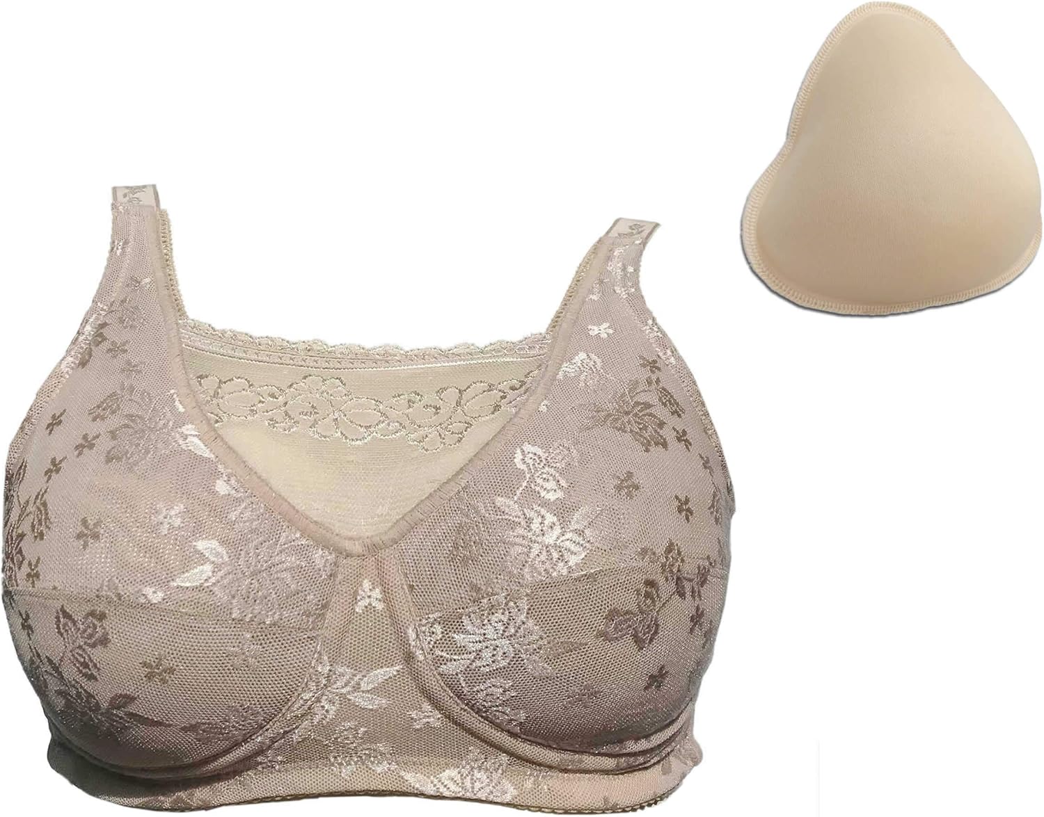 BIMEI Sujetador de mastectomía + un sujetador de bolsillo para formas