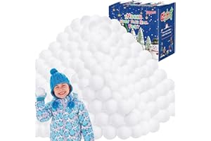 Homiar 240 Pack Indoor Snow Ball Fight Set, Soft Plush Snow Balls for Kids Indoor, Realistic White Artificial Snow Balls Toy for Multiplayer Winter Indoor Outdoor Toss Game Tree Decor