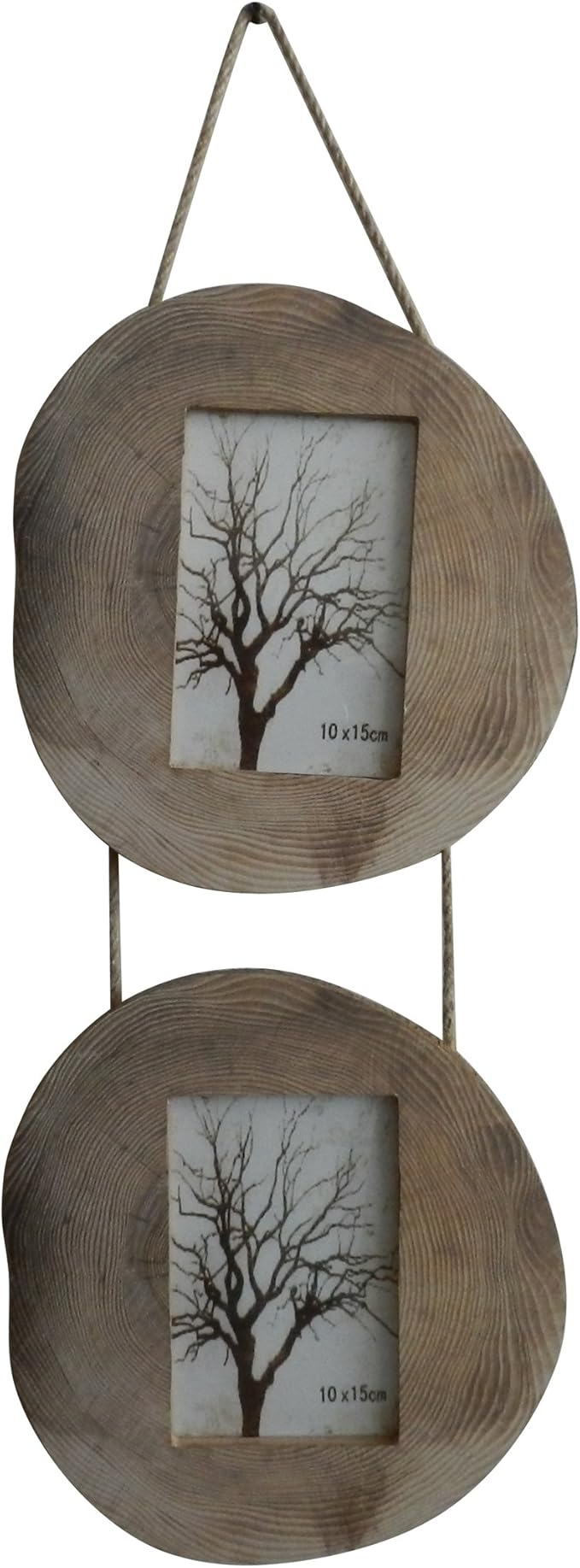 CVHOMEDECO. Rustic Vintage Hemp Rope Hanging 2 Opening