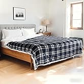 RALYSUN Electric Heated Blanket Full Size 72"x84" Microplush & Sherpa Fabric, Machine Washable 4 Heat Settings & 10 Hours Auto Off - Geometry Lattice