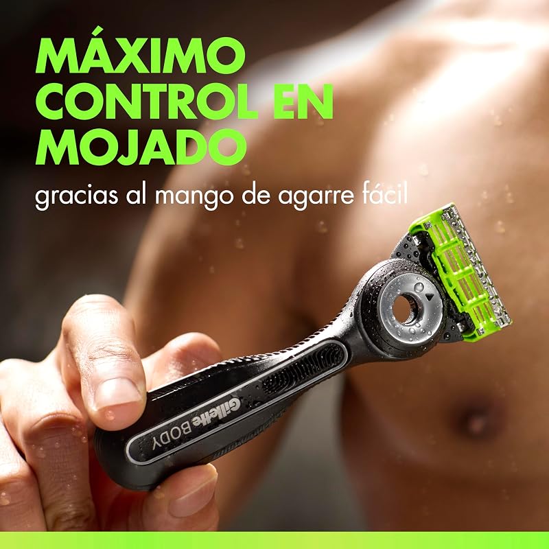 Labs Body + Intimate Men's Body Razor, 8 recargas