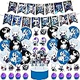 PINUO 𝖧𝗈𝗅𝗅𝗈𝗐 𝖪𝗇𝗂𝗀𝗁𝗍 Birthday Party Supplies,Cartoon Game Party Decorations Includes Happy Birthday Banner,Cake Topper,Cupcake Toppers, for Halloween Birthday Party Decorations