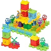 KUTOI Waffle Blocks for Kids- 98 Piece Toddler Building Blocks -Excllent Interlocking Toys - Brightly Colored Toy Building Sets,House Toys and Games,Large Building Sets for Kids of All Ages