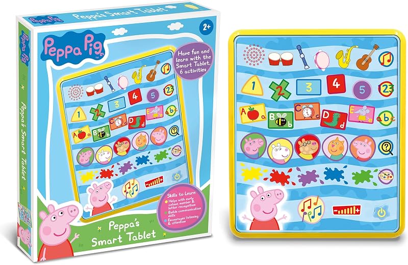 Peppa Pig Smart Tablet Toy for Kids 2+ Years Interactive Learning 6 Activities