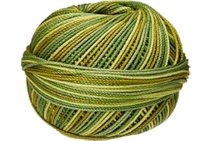 Handy Hands Lizbeth Egyptian Cotton Crochet, Tatting, Knitting Thread Size 3 (50 Grams 120 Yards) – HH03138, Leafy Greens, 1 Count (Pack of 1), 360 Foot