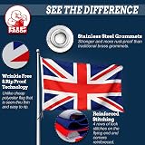 Anley Rip-Proof UK Flag 3x5 Ft Double Sided 3-Ply Wrinkle Resistant view 6