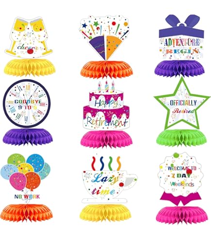 Fun Taco Bout Retirement Honeycomb Decorations - Mexican Fiesta Party Supplies, Table Toppers For Retirement Celebration - View #11
