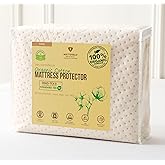 Luxury Organic Cotton Mattress Protector Twin Size - Ultra Thick 380 GSM 3D Air Fabric - 100% Waterproof & Noiseless - OCS Certified Breathable Mattress Cover - Deep Pocket Fitted Style
