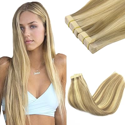 GOO GOO Tape In Hair Extensions 20inch 100g 40pcs 16/22A Golden Blonde