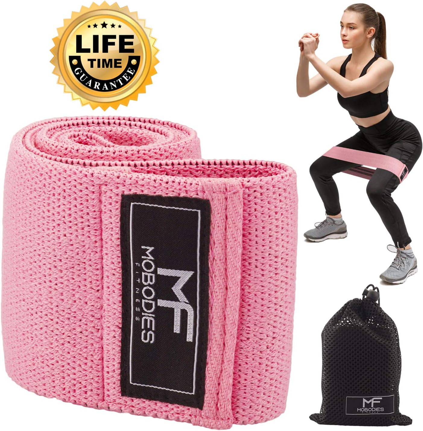 SWEATIOUS Resistance Bands Booty Bands Exercise Bands Hip Bands Workout Bands for Legs and Butt Fabric Bands for Women Men Cloth Heavy Resistance Loops Anti Slip Thick Wide Circle Hips Glute