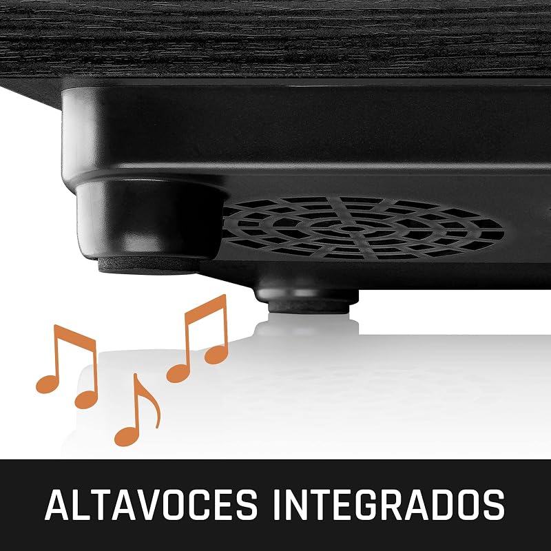 LS-10 giradiscos - giradiscos con altavoces integrados - transmisión por correa - velocidad variable - negro , 2 x 3 vatios — foto 5 de 8
