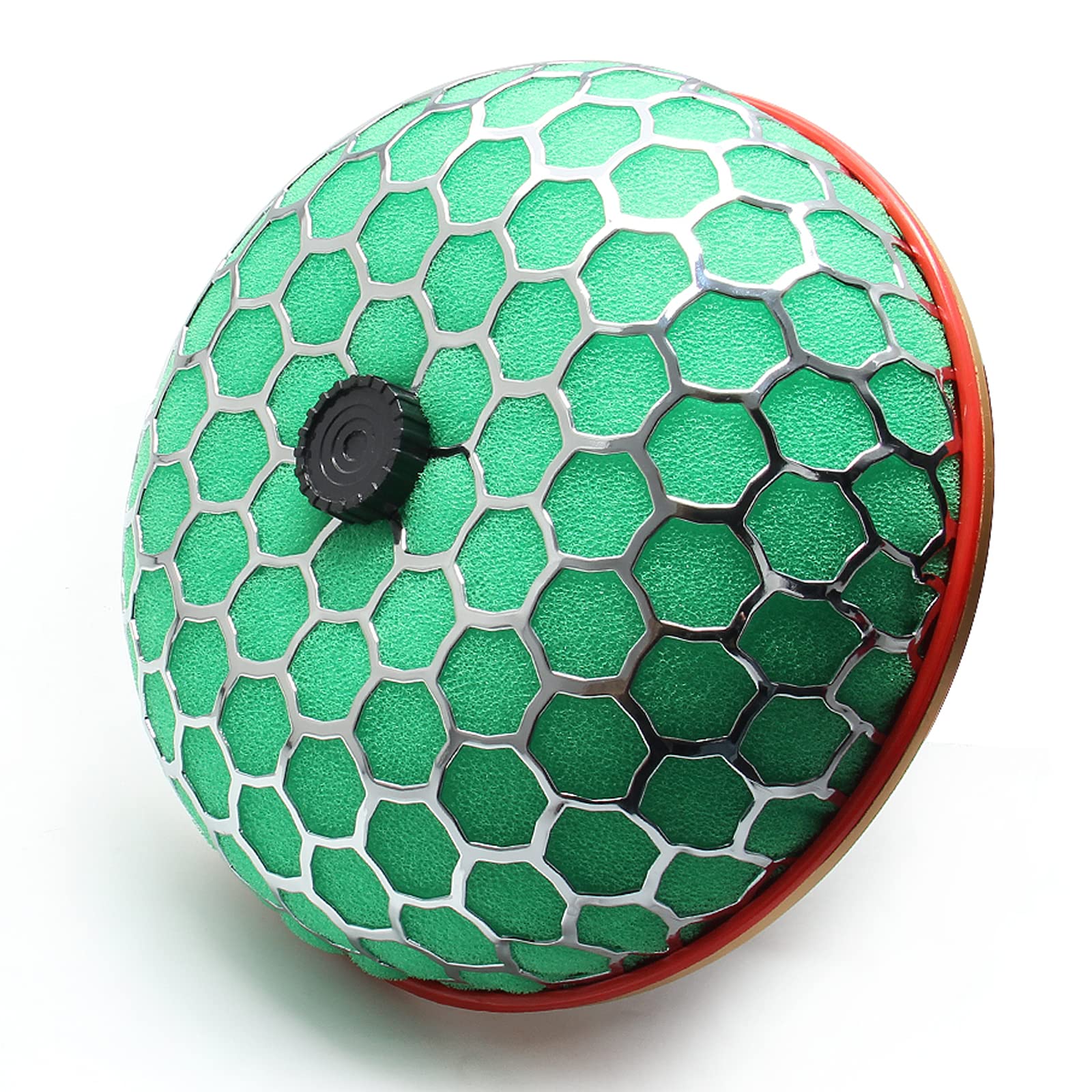 Photo 1 of 3.15" High Flow Air Intake Mushroom Filter Washable Sponge Honeycomb Mesh Air Filter (Green)