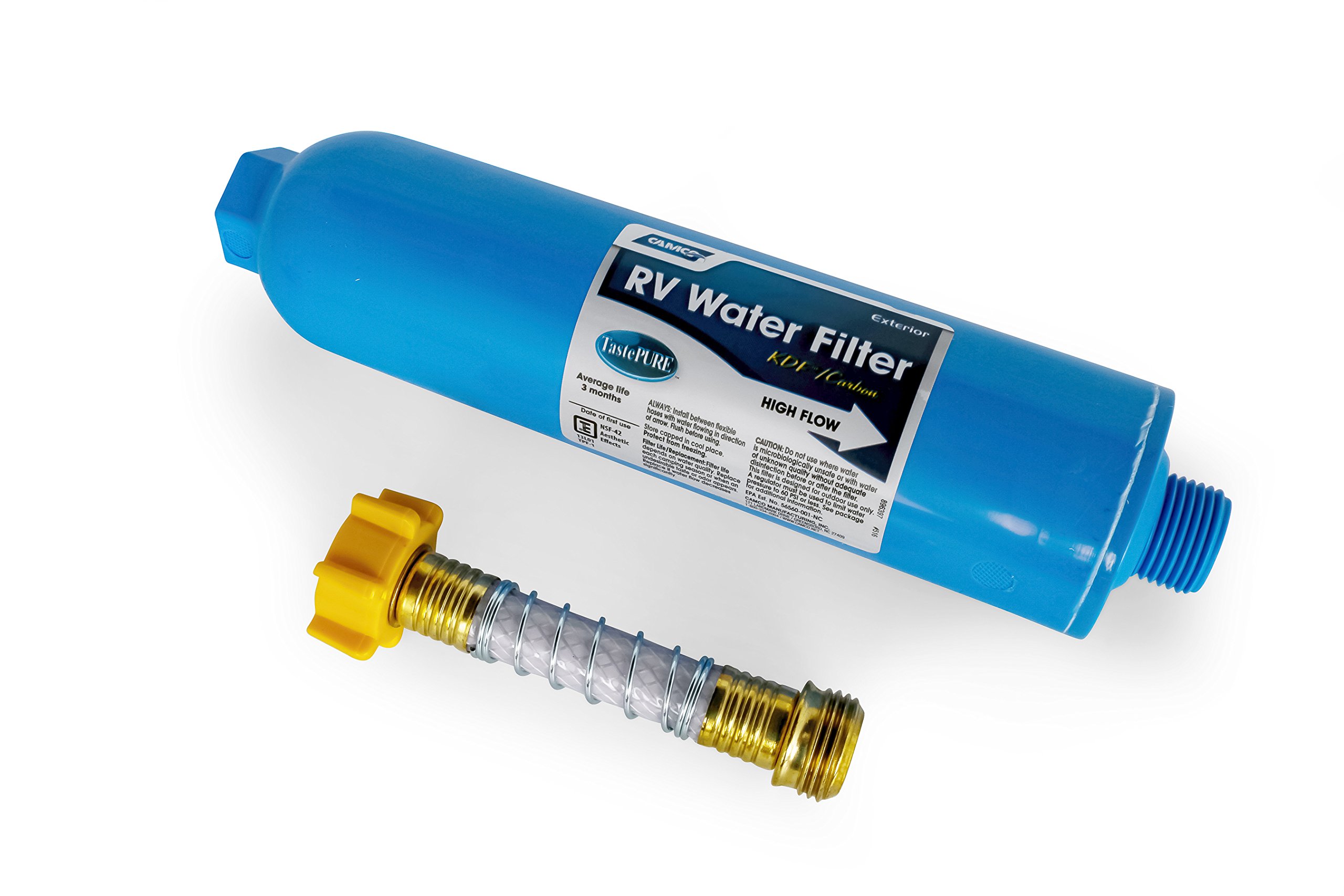 Camco 40043 TastePURE RV/Marine Water Filter with Flexible