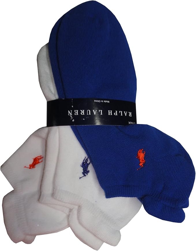 Ralph Lauren Women's Socks Blue & White (pack of 3) at Amazon Women’s
