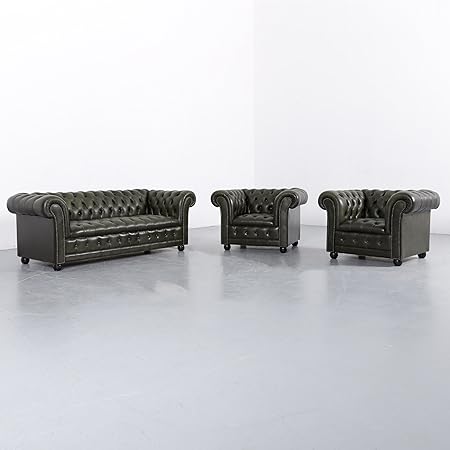 Chesterfield Leder Sofa Garnitur Grun Dreisitzer Couch Echtleder Vintage 6056 Sanaa Amazon Co Uk Kitchen Home Es ist groß genug für eine kleine familie, lässt aber z.b. amazon co uk