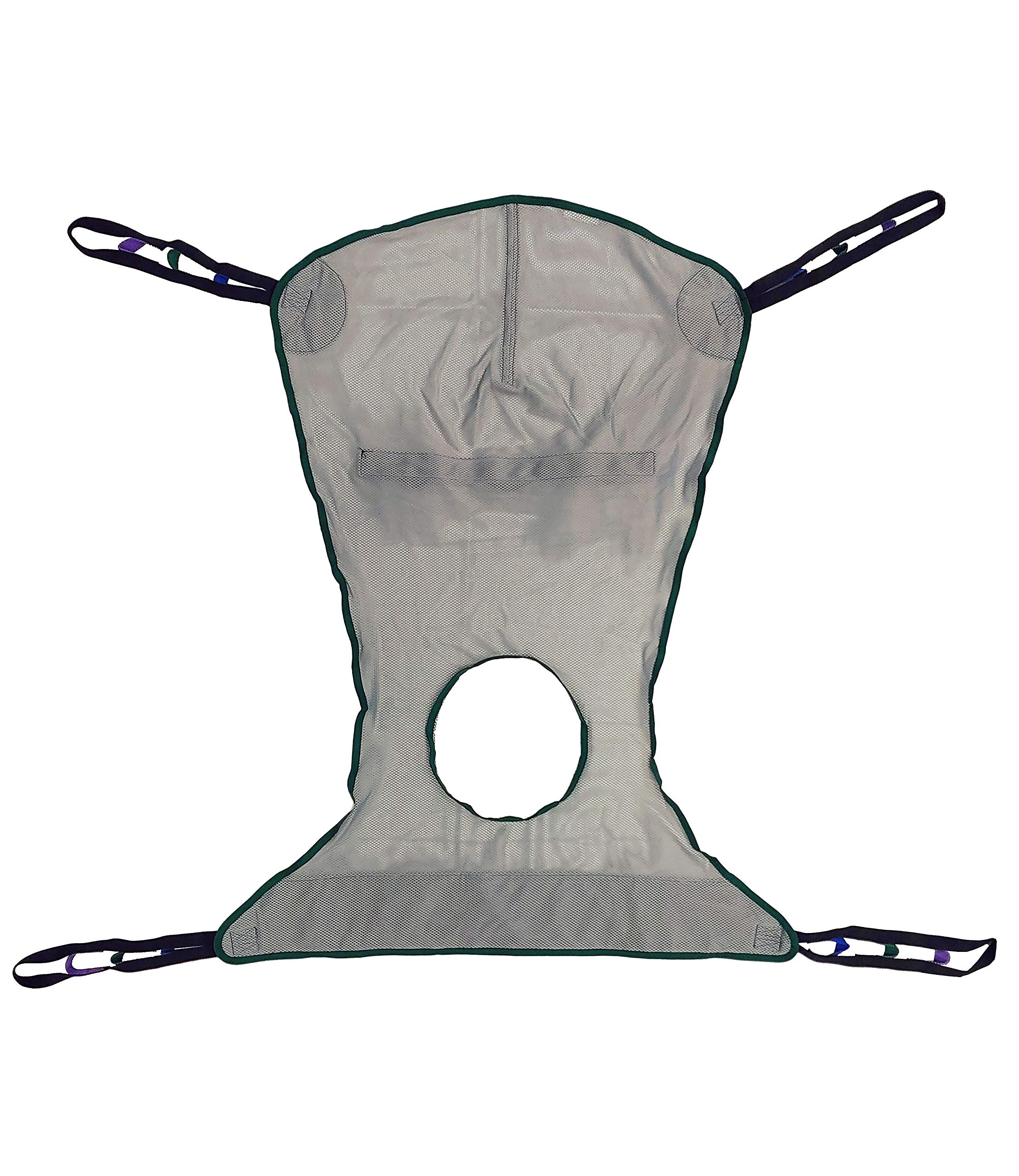 Photo 1 of Tuffcare Full Body Shower/Bath Commode Sling Compatible with Hoyer, Invacare, McKesson, Drive, Lumex, Medline, Joerns and Other Patient Lifts, Oversize Fit Mesh Polyester Slings (Large)